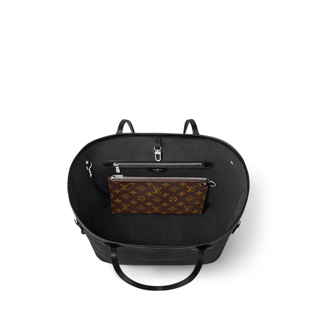 Never Full MM Black Epi Leather