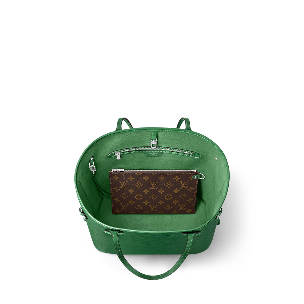 Never Full MM Green Epi Leather